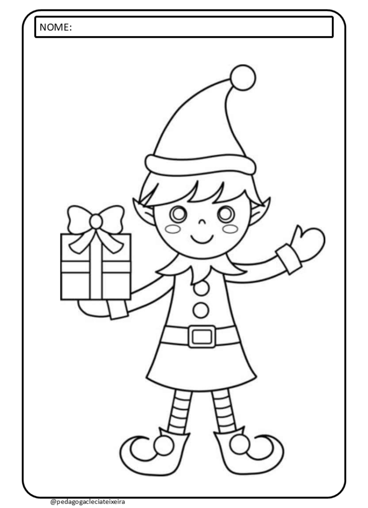 Desenhos natalinos para colorir