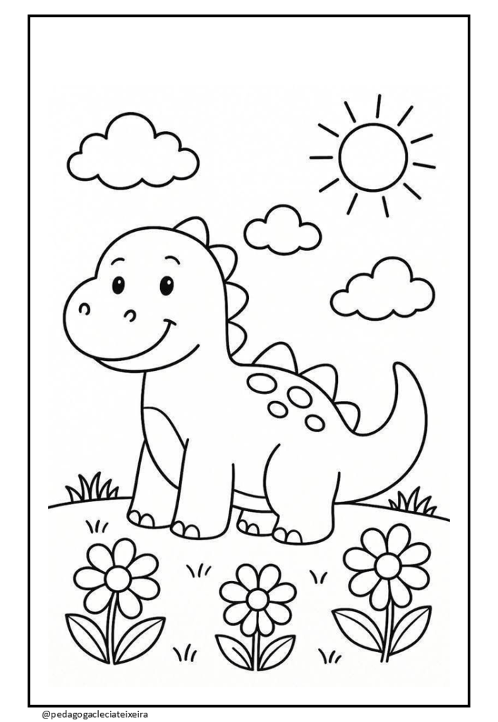 Desenhos dinossauros para colorir e imprimir