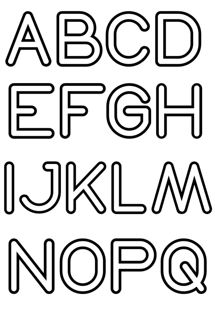 Moldes de letras grandes de A A Z para imprimir