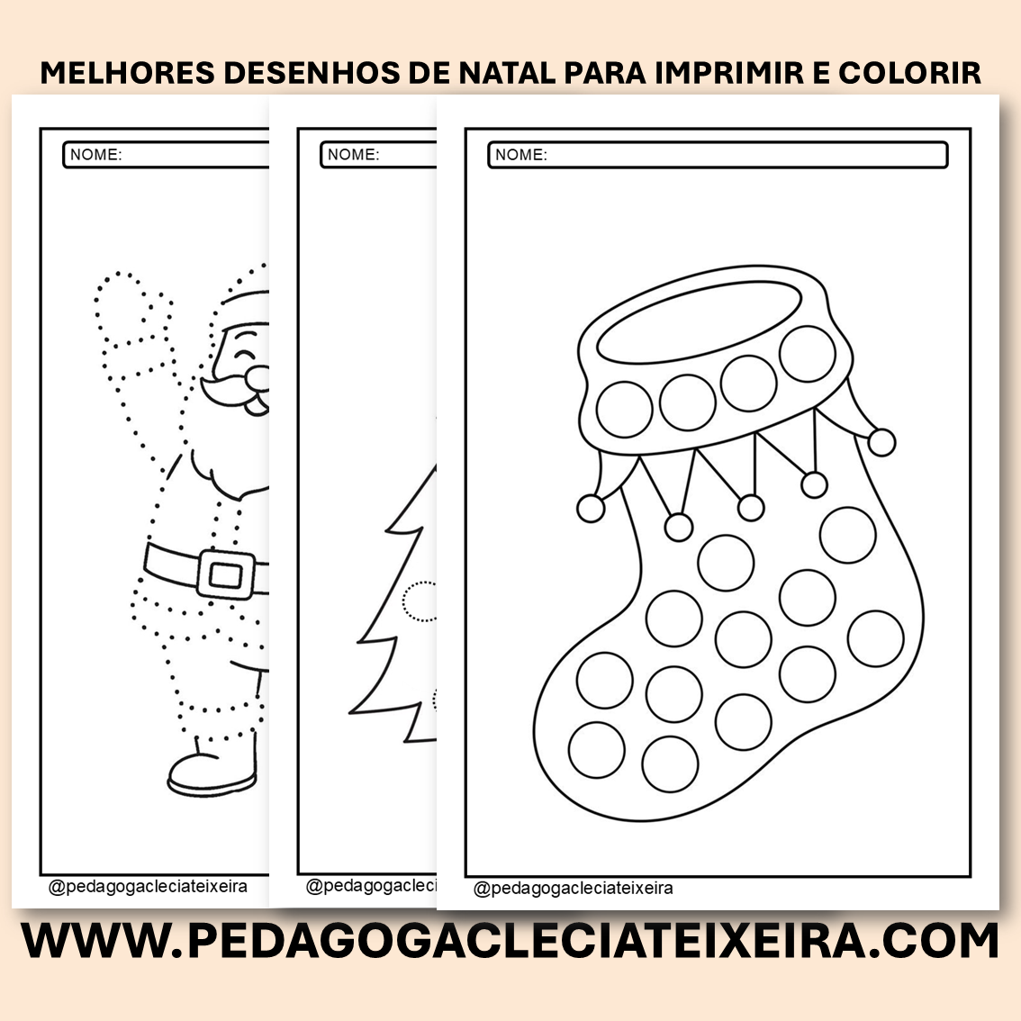 Melhores desenhos de natal para imprimir e colorir