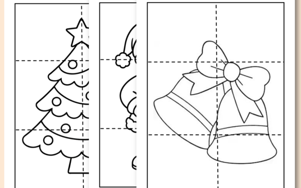 Quebra-cabeça de natal para colorir