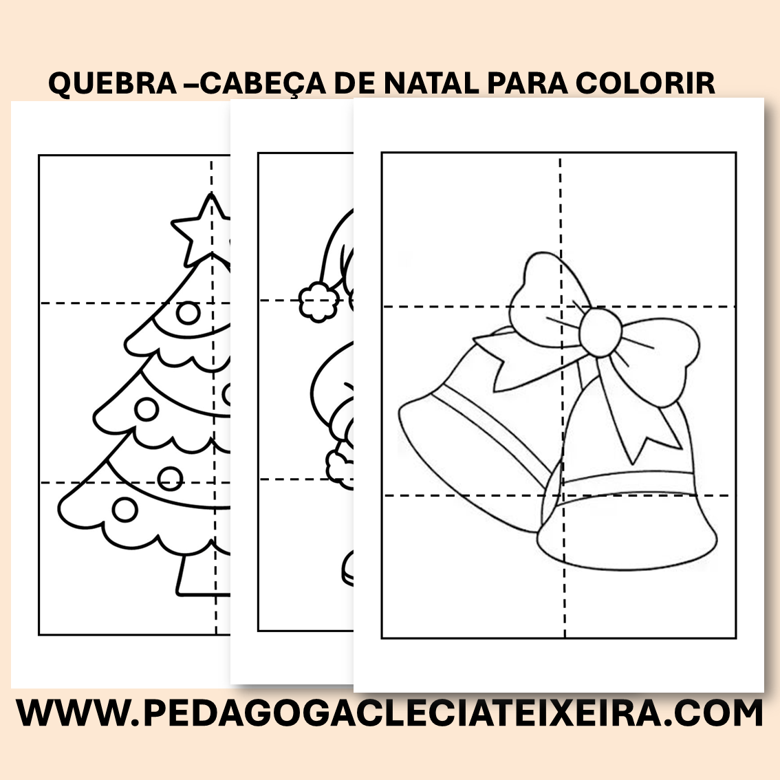 Quebra-cabeça de natal para colorir