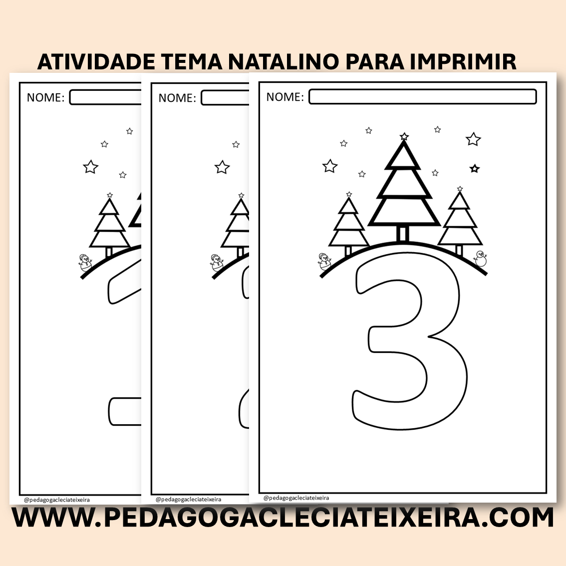 Atividade tema natalino para imprimir