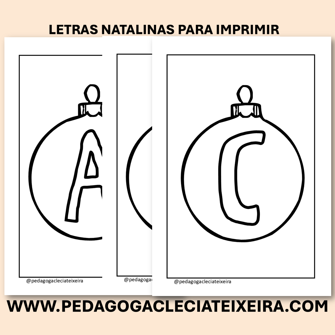 Letras natalinas para imprimir