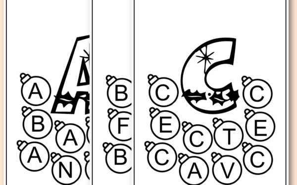 Letras com o tema natal -Alfabetização