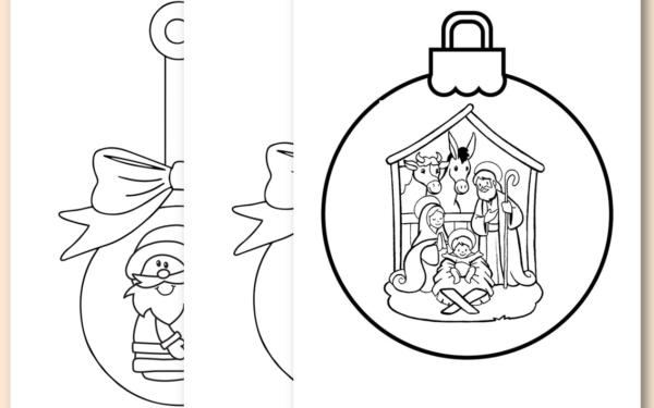 Símbolos do natal para colorir