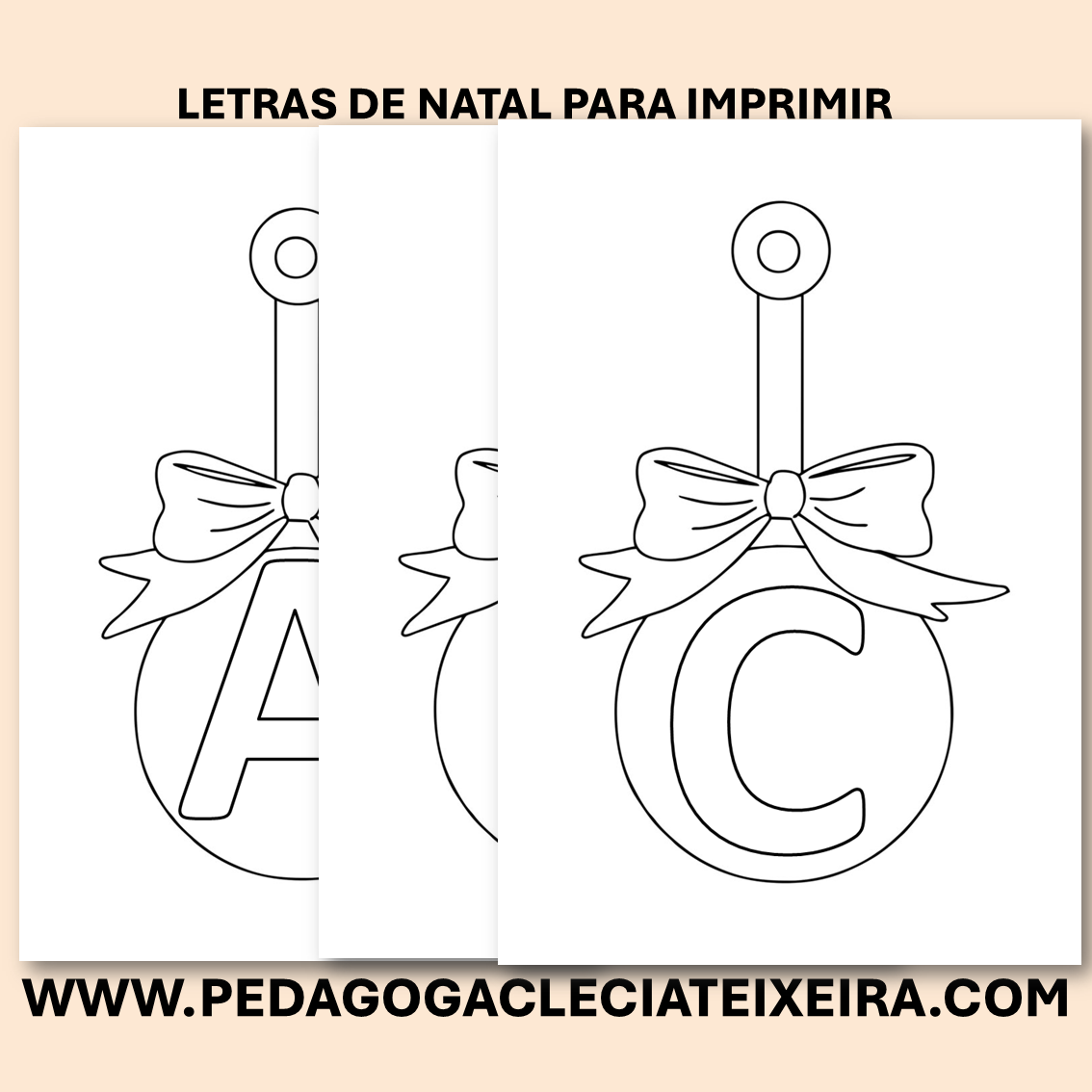 Letras de natal para imprimir