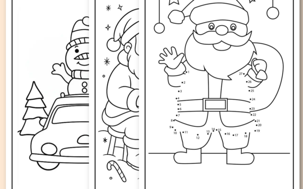 Símbolos natalinos para colorir e imprimir