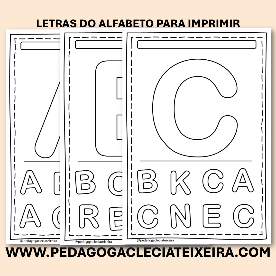 Letras do alfabeto para imprimir