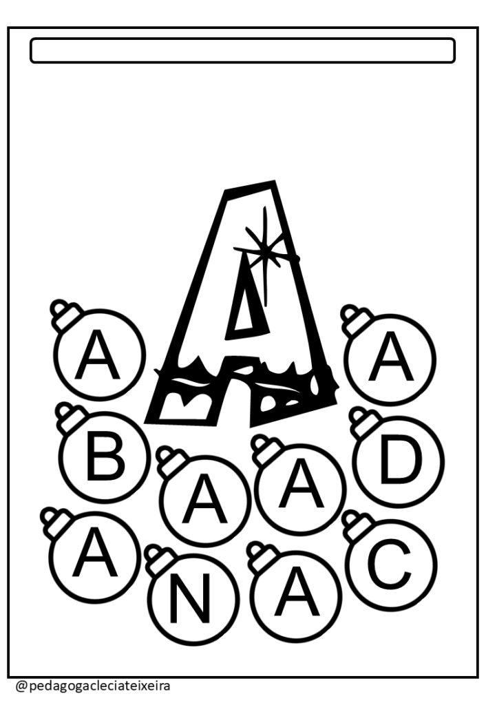 Letras com o tema natal -Alfabetização