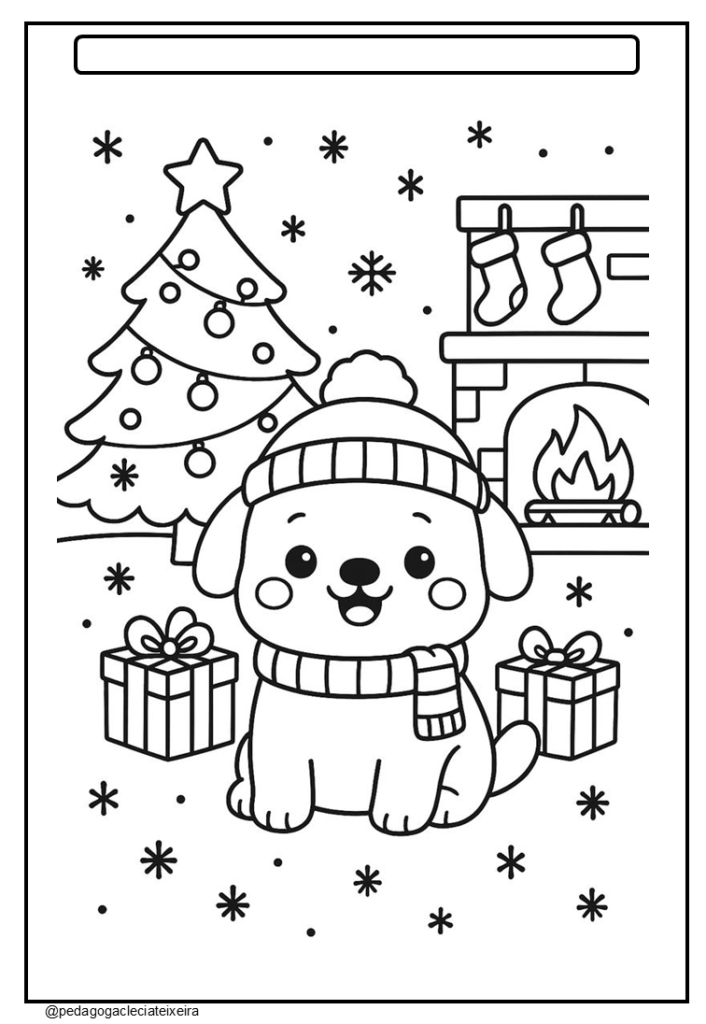 Desenhos de natal fofos para imprimir