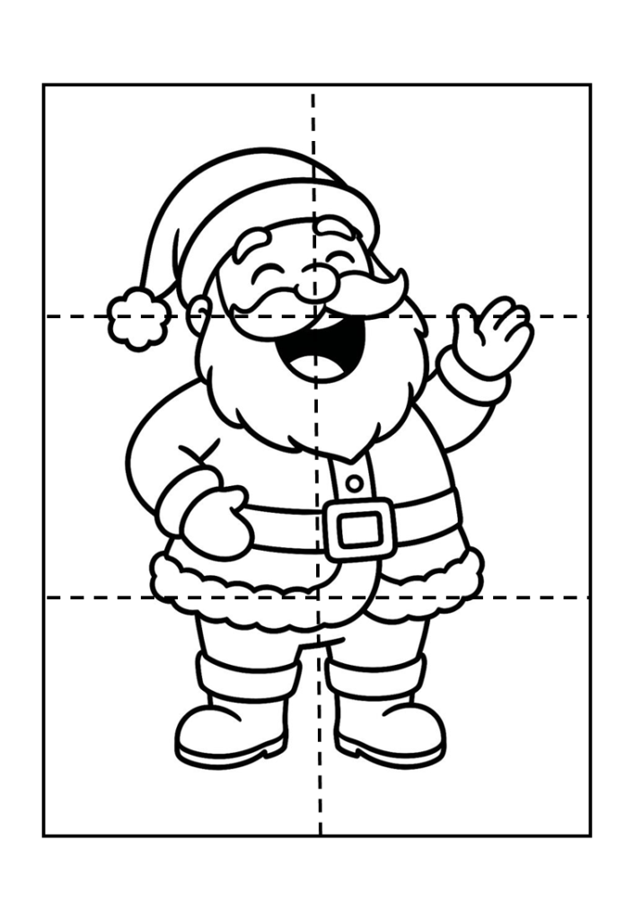 Quebra-cabeça de natal para colorir