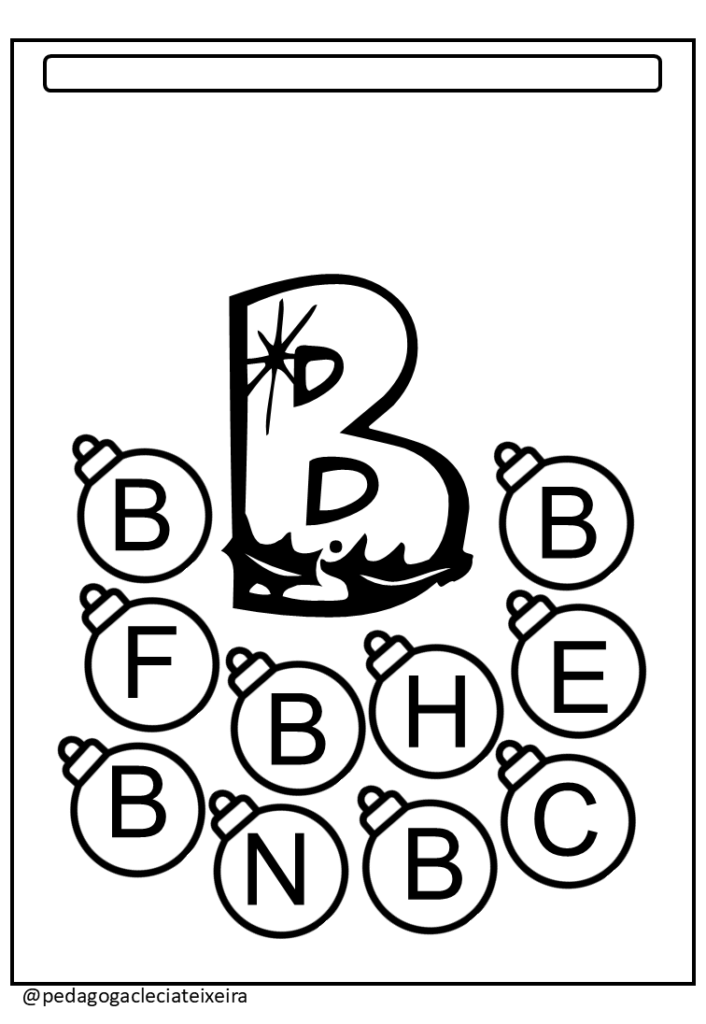 Letras com o tema natal -Alfabetização