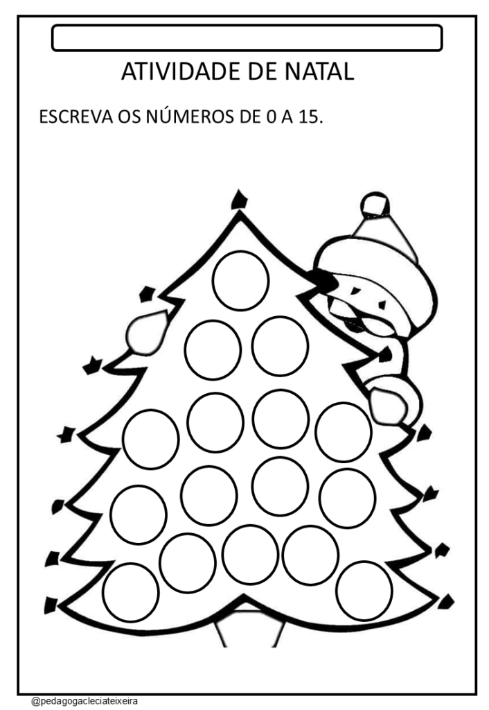 Atividade sobre natal educação infantil