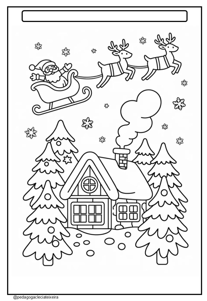 Desenhos de natal fofos para imprimir