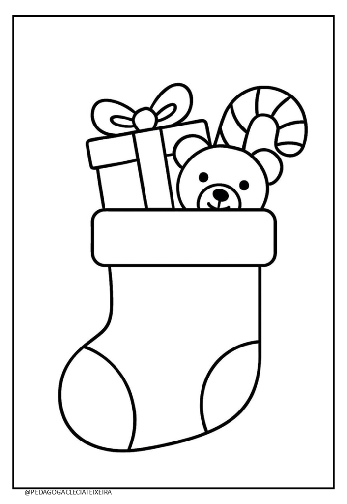 Símbolos natalinos para colorir e imprimir