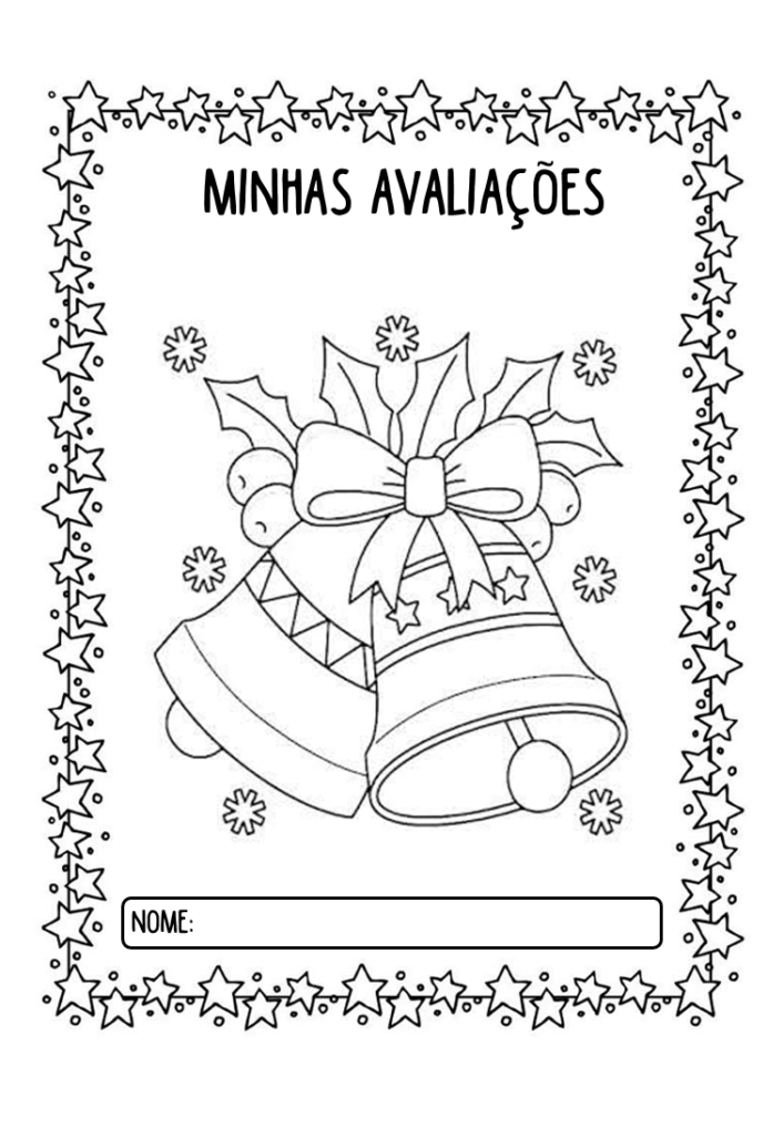 Capas natalinas atividades para colorir