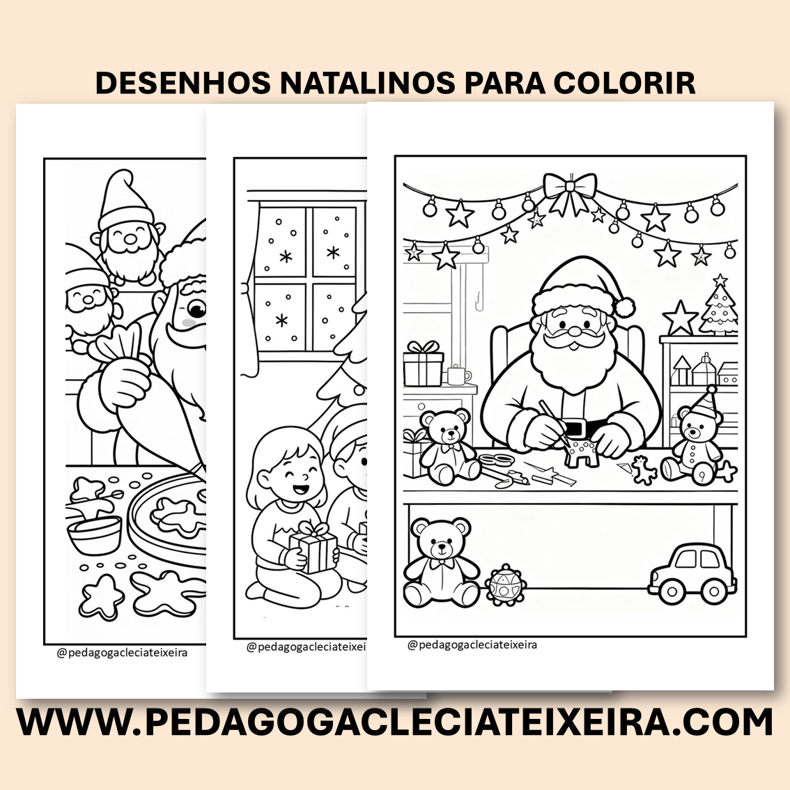 Desenhos natalinos para colorir