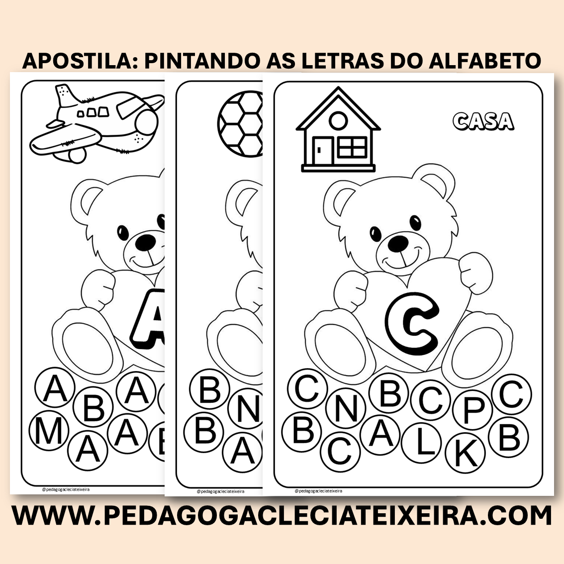 Apostila: pintando as letras do alfabeto