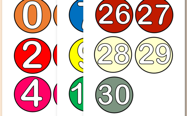 Números até 30 para imprimir