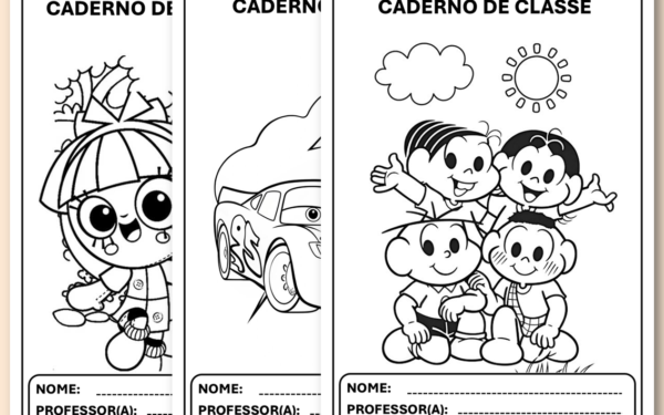 Modelos gratuitos de capas de caderno