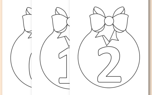 Atividades com números para o natal