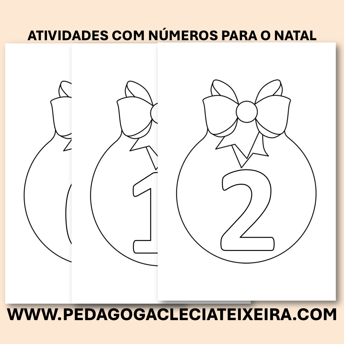 Atividades com números para o natal