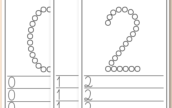 Números cursivos para imprimir