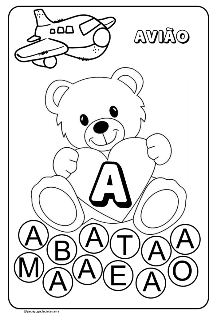 Apostila: pintando as letras do alfabeto