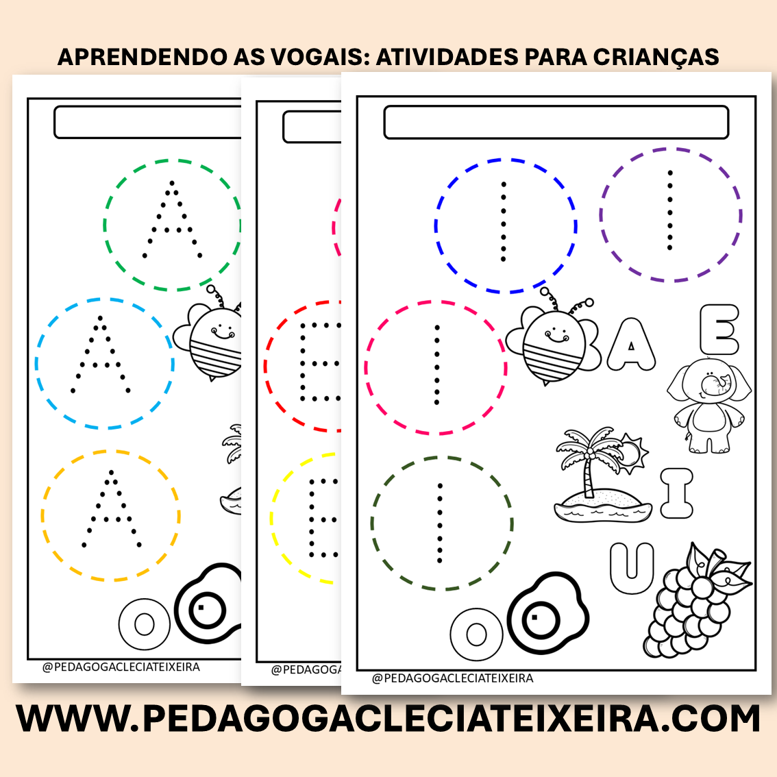 Aprendendo as vogais: atividades para crianças