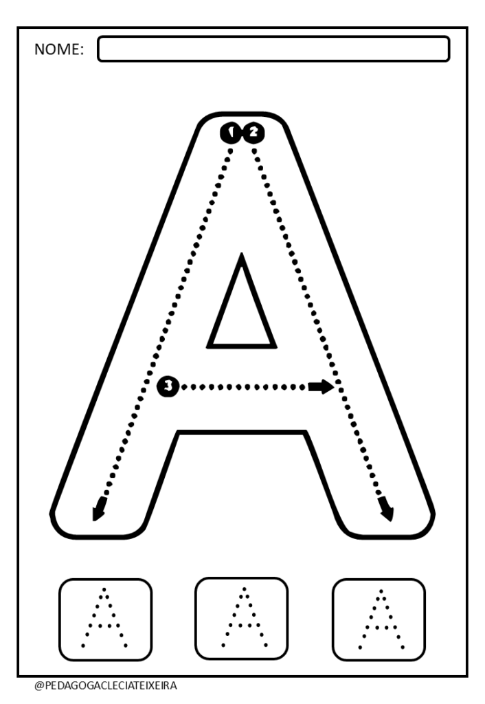 Letras tracejadas para imprimir pdf