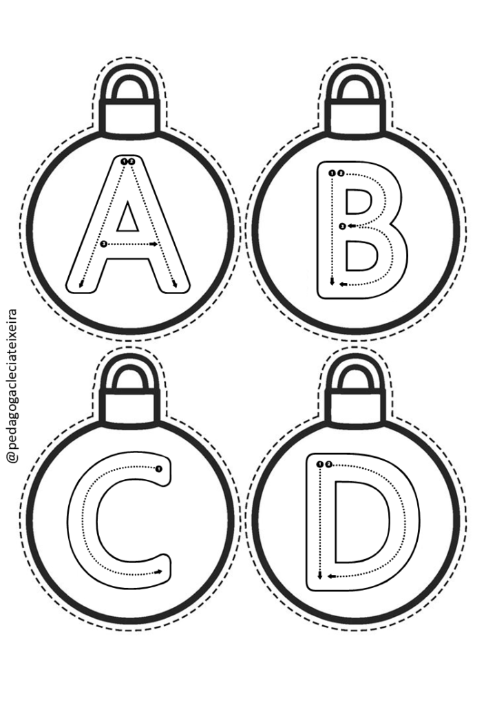 Atividades tracejadas eucação infantil natal