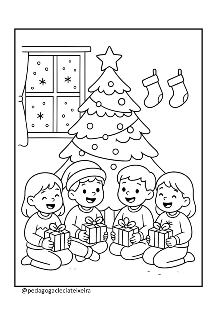 Desenhos natalinos para colorir