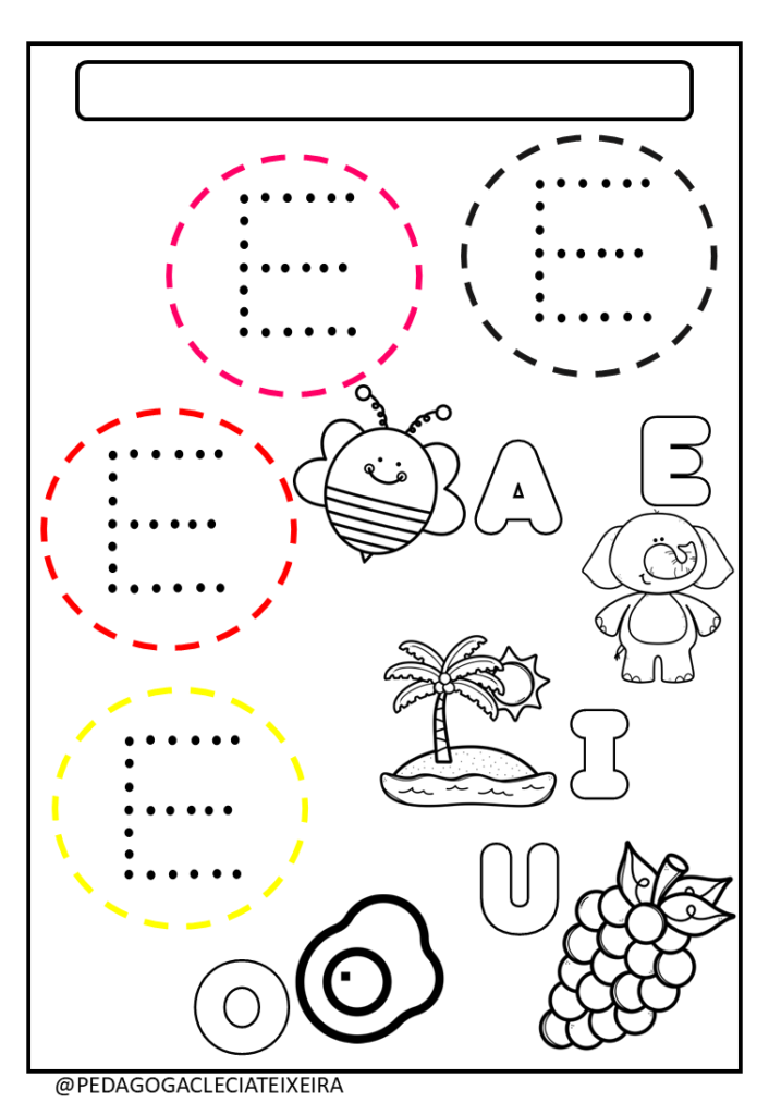 Aprendendo as vogais: atividades para crianças