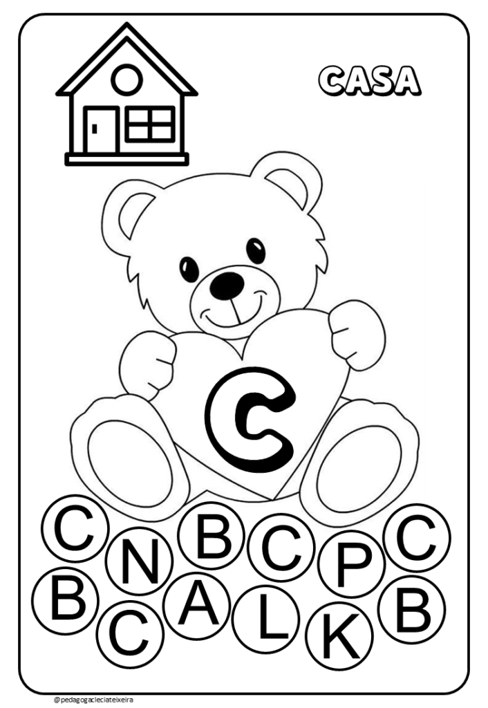 Apostila: pintando as letras do alfabeto