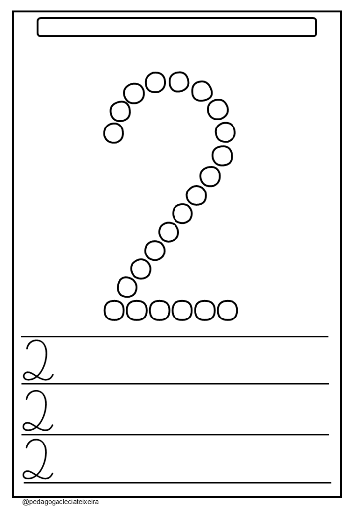 Números cursivos para imprimir