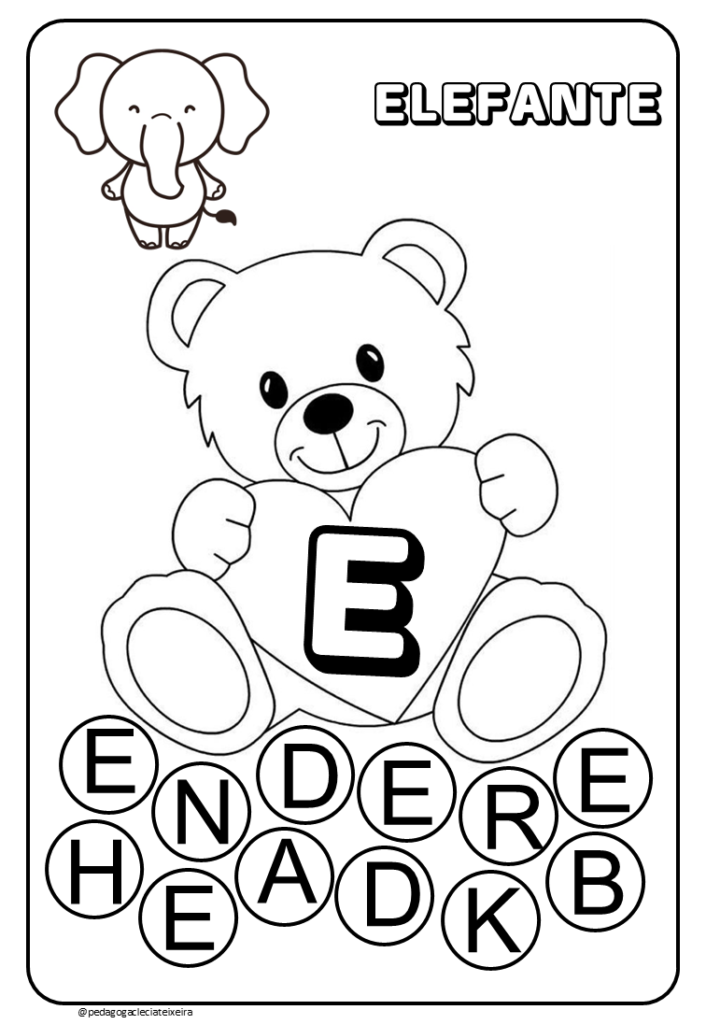 Apostila: pintando as letras do alfabeto
