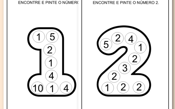 Números para colorir grátis