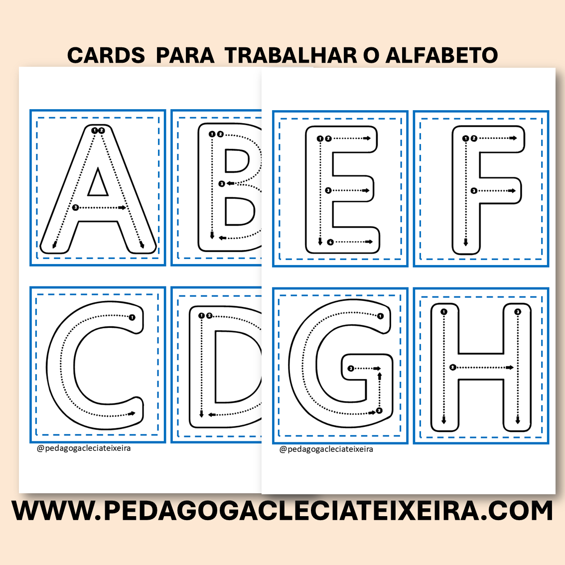 Cards para trabalhar o alfabeto