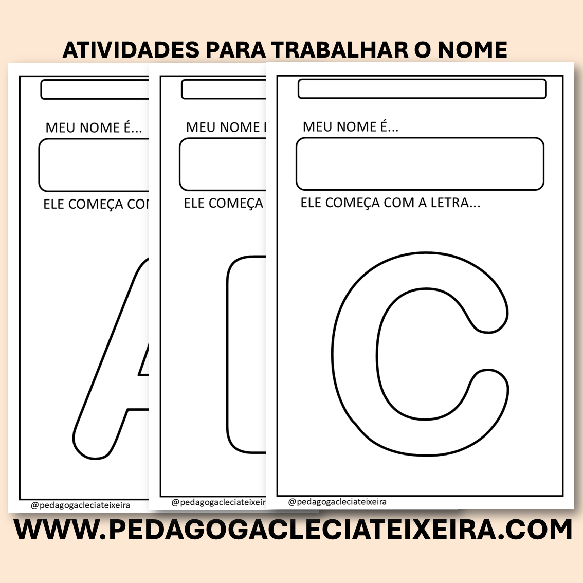 Atividades para trabalhar o nome