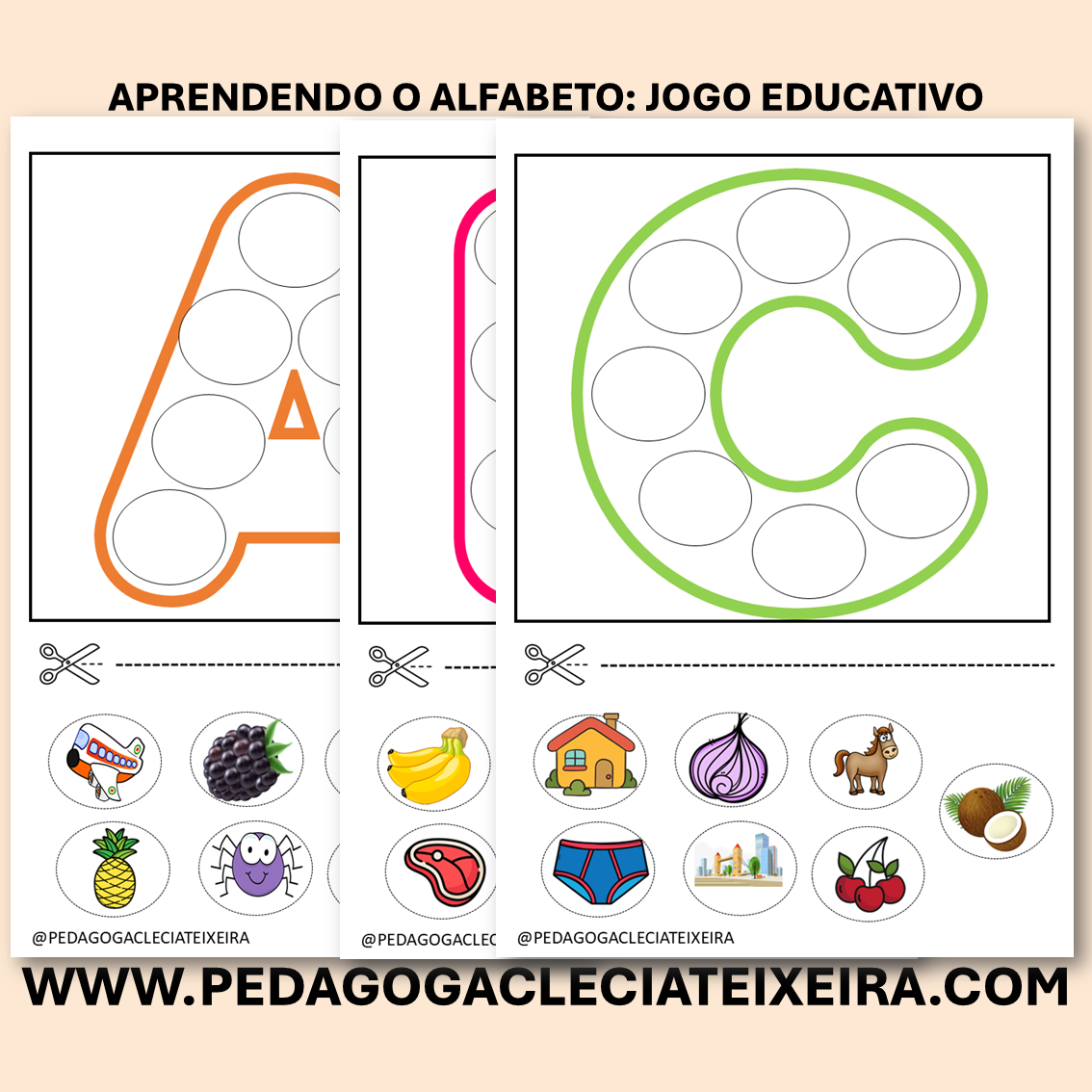 Aprendendo o alfabeto: jogo educativo