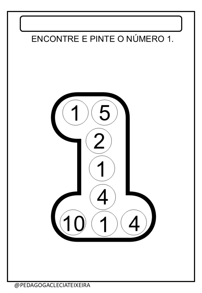 Números para colorir grátis