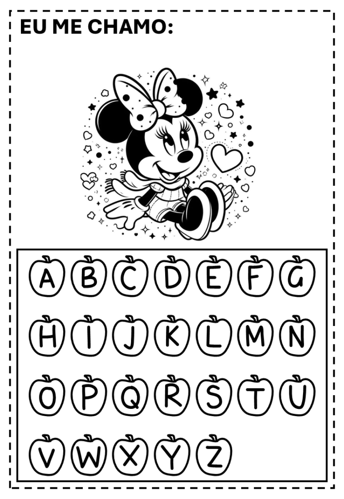 Atividade pinte as letras do seu nome