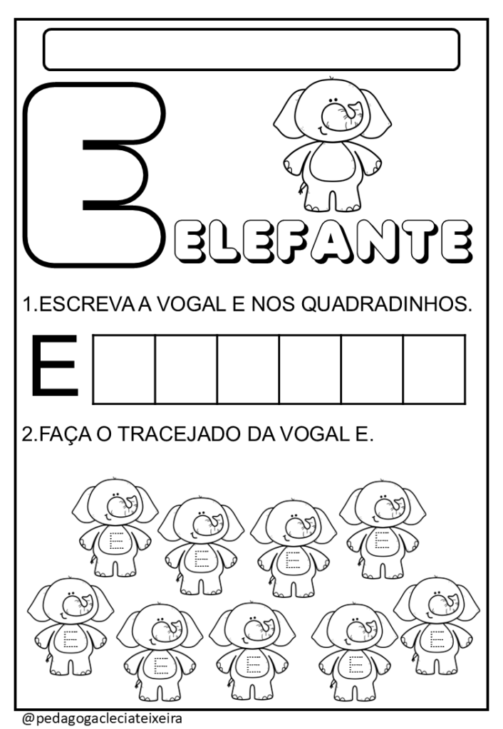 Vogais para imprimir colorir e tracejar pdf