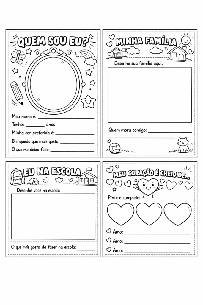 Atividades quem sou eu na educação infantil
