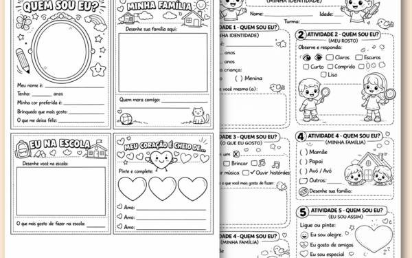 Atividades quem sou eu na educação infantil