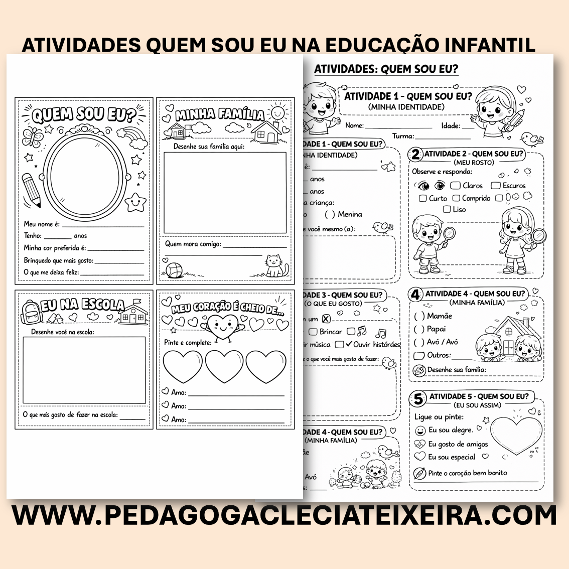 Atividades quem sou eu na educação infantil