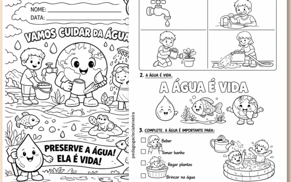 Atividade sobre o dia da água – educação infantil