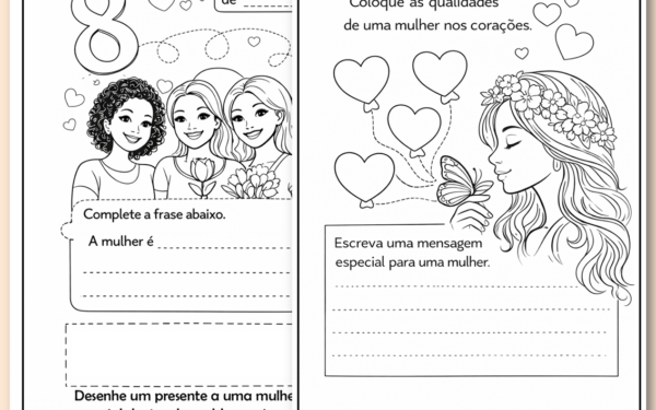 Atividades dia da mulher para imprimir