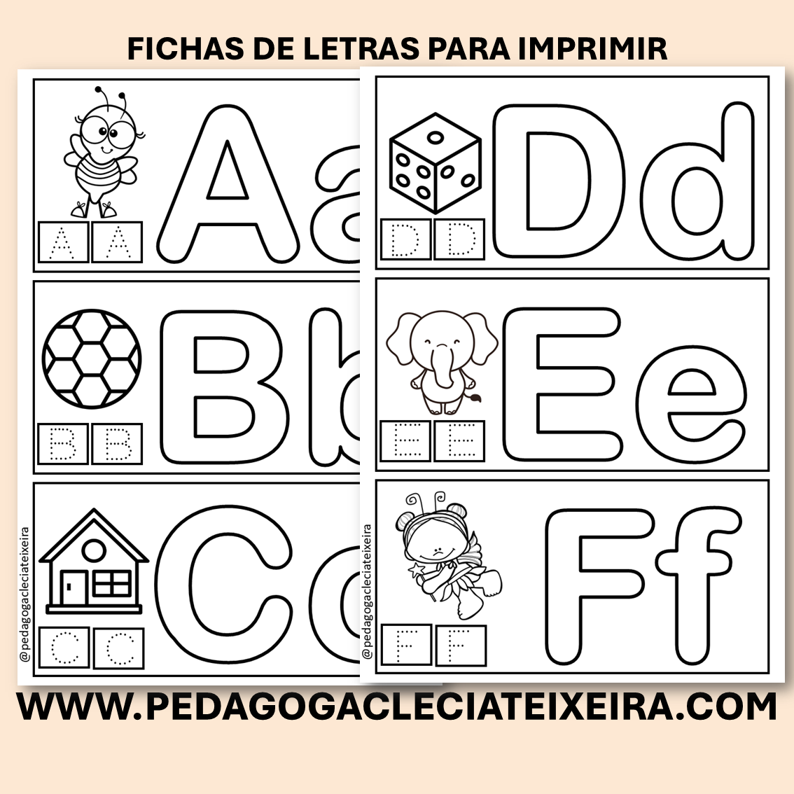 Fichas de letras para imprimir